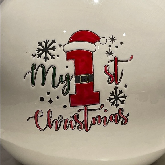 White and Red 'My 1st Christmas' Ornament - 9 1/2” tall x 27” diameter 🎁❤️🎅🤶🎄 - Picture 4 of 4